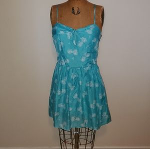 Lauren Conrad Blue Bicycle Print Sundress